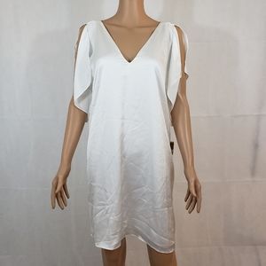 🆕️ RACHEL ROY | Flutter-Sleeve White Dress